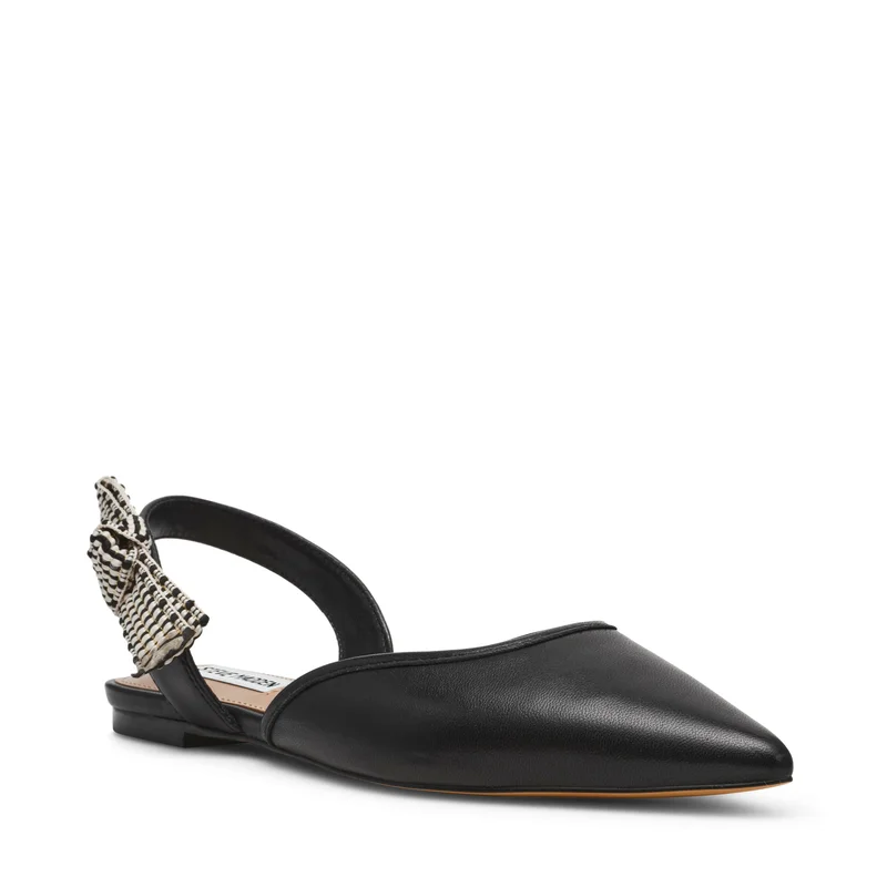 Steve Madden Steve madden landfall women's black leather ballet flats